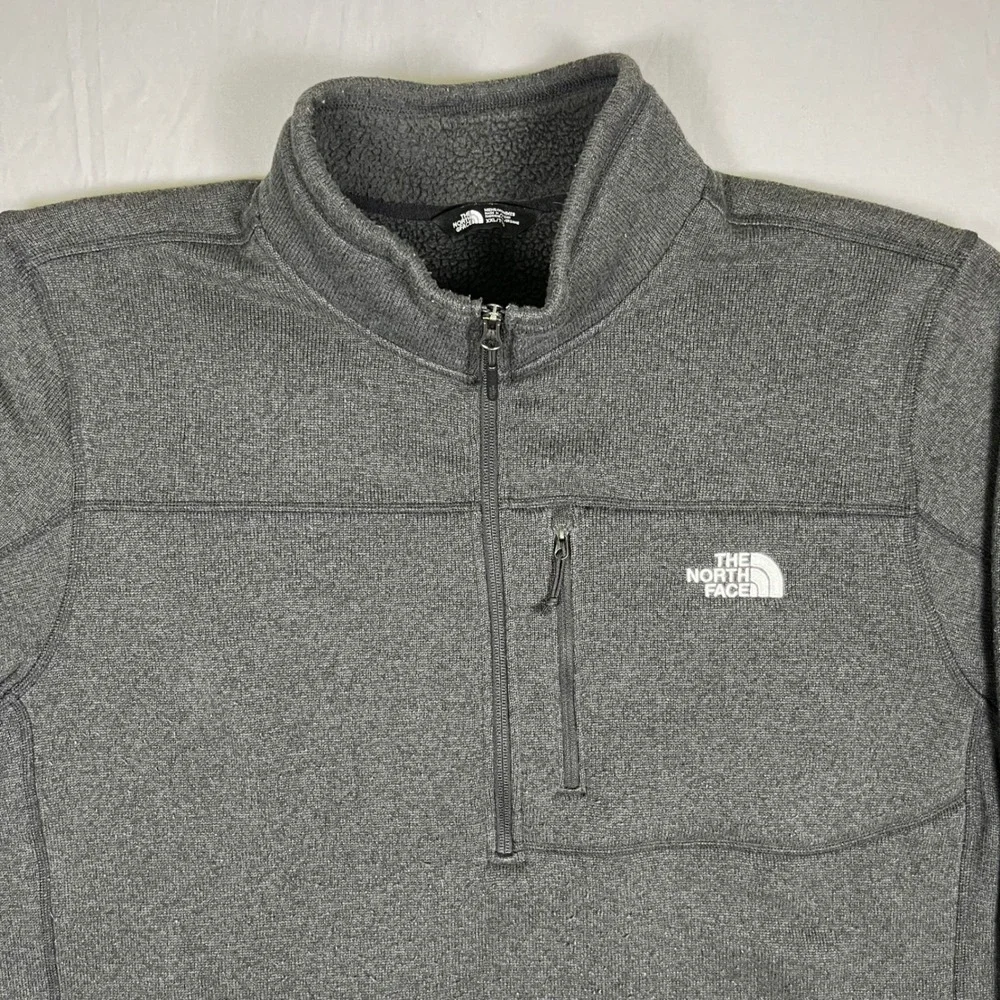 The North Face Gordon Lyons Pullover Mens XL Grey‎ 1/4 Zip Sweater Fleece